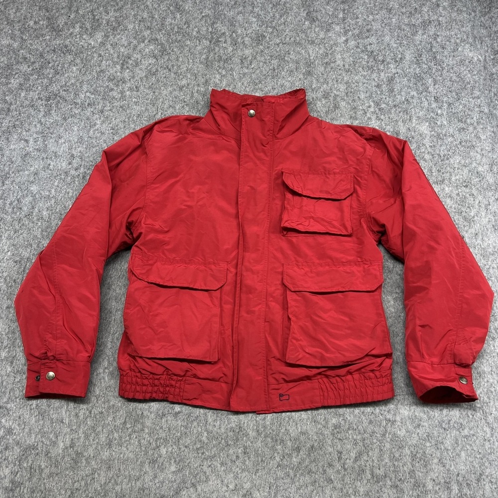 Vintage Woolrich Jacket Mens M Red Bomber Wool Lined Outdoor‎ Made USA 80s